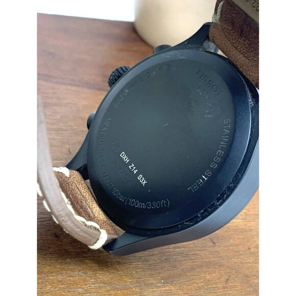 Tissot Men's Watch Swiss Quartz Chronograph 45mm Brown Leather T1166173605700 - Picture 7 of 16